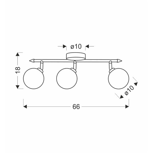 Stropna svetilka v bronasti barvi s steklenim senčnikom ø 10 cm Rodia – Candellux Lighting-image-2