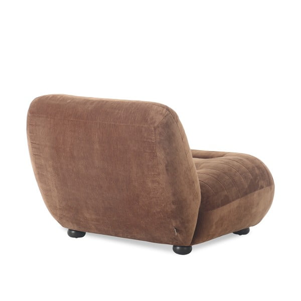 Rjav žameten fotelj Wyatt – Dutchbone-image-4