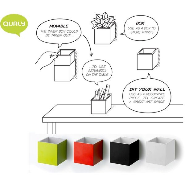 Stenska škatla Pixel Box, rdeča-image-4