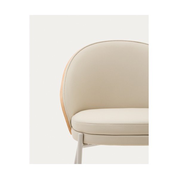 Kremno bel jedilni stol Eamy – Kave Home-image-3