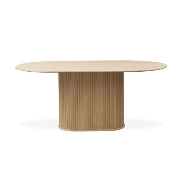 Jedilna miza z mizno ploščo v hrastovem dekorju 95x180 cm Nola – Unique Furniture