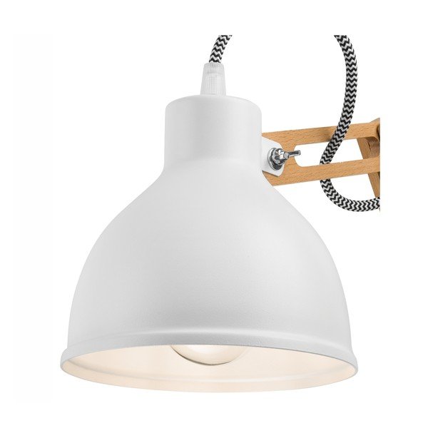 Bela/rjava stenska svetilka ø 15 cm Marcello – LAMKUR-image-3