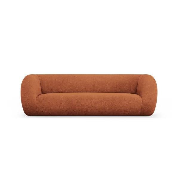 Oranžna sedežna garnitura iz tkanine bouclé 230 cm Essen – Cosmopolitan Design