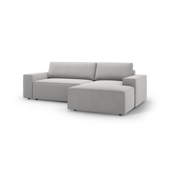 Svetlo siva raztegljiva kotna sedežna garnitura (desni kot) Jodie – Micadoni Home-image-2