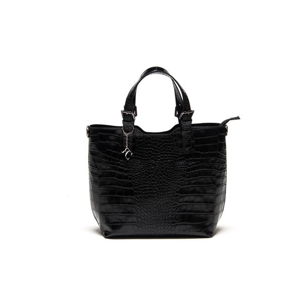 Črna usnjena torbica Renata Corsi 635