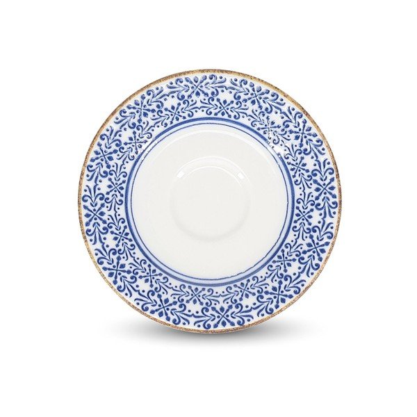 Bel/moder porcelanast čajni krožniček ø 14 cm Azul – BonBistro