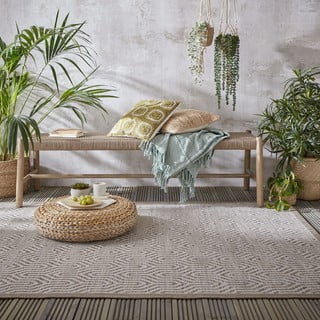 Bež zunanja preproga 290x200 cm Bellizi - Flair Rugs
