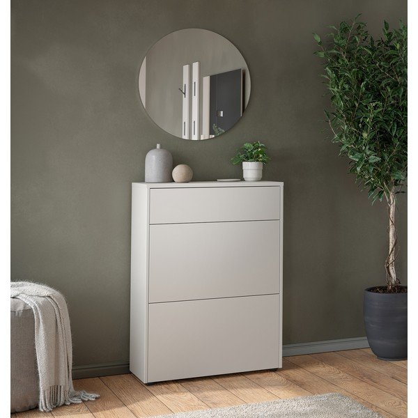 Kremno bela omarica v mat dekorju 70x99x34 cm Binetto – Germania-image-1