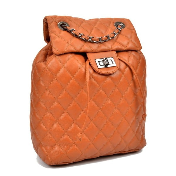 Konjak rjav usnjen nahrbtnik Anna Luchini Lucy-image-1