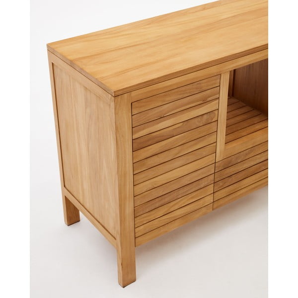 Nizka omarica za pod umivalnik iz masivnega tika 120x80 cm Neria – Kave Home-image-4