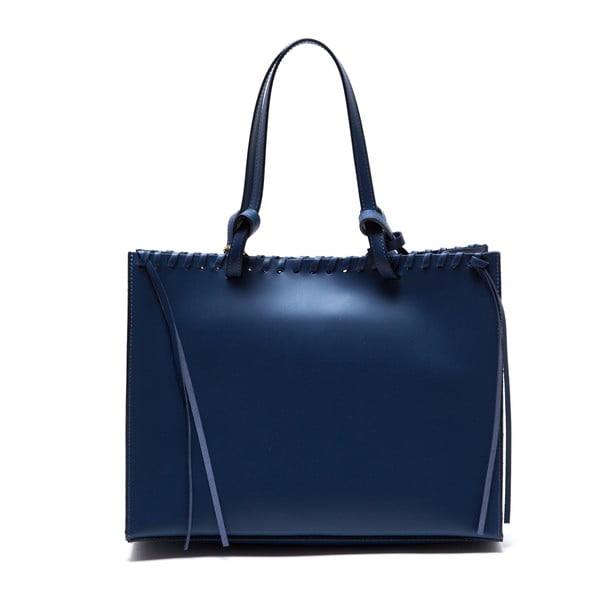 Usnjena torbica Felicia, modra