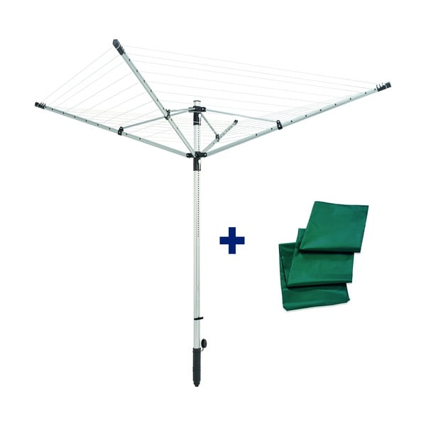 Vrtno stojalo za sušenje perila v srebrni barvi 50 m LinoLift 500 – LEIFHEIT