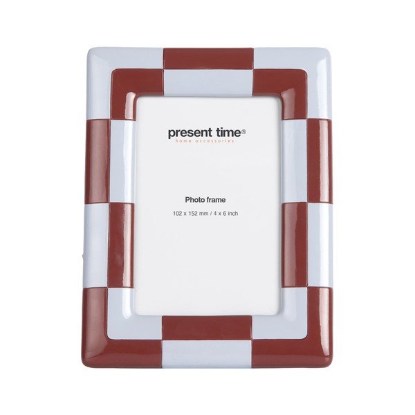 Bordo rdeč/svetlo moder okvir iz poliresina 16x21 cm Firenze – PT LIVING