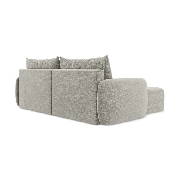 Svetlo siva raztegljiva/s prostorom za shranjevanje kotna sedežna garnitura (levi kot) Kalena – Makamii-image-4