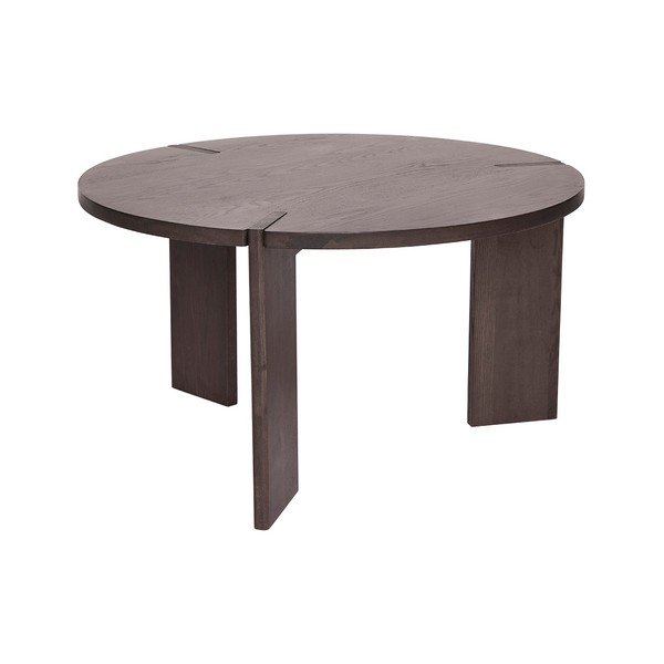 Okrogla klubska mizica iz masivnega jesena v temni naravni barvi ø 65 cm Oy – OYOY Living Design