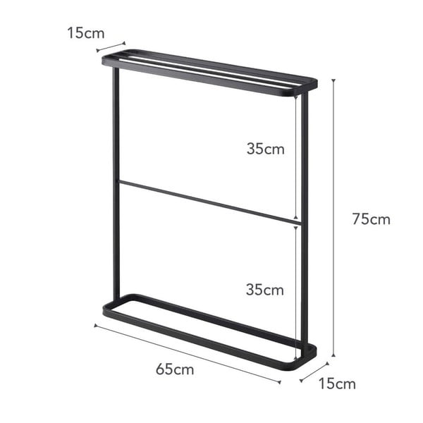 Črno stojalo za brisače YAMAZAKI Tower-image-2