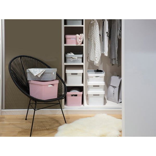 Bela škatla za shranjevanje s pokrovom Curver Infinity, 45 l-image-1