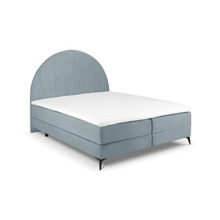 Svetlo modra boxspring postelja s prostorom za shranjevanje 180x200 cm Sunrise - Cosmopolitan Design