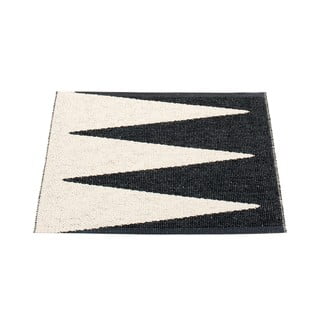 Črno-bela notranja in zunanja preproga 70x60 cm Vivi Black – Pappelina