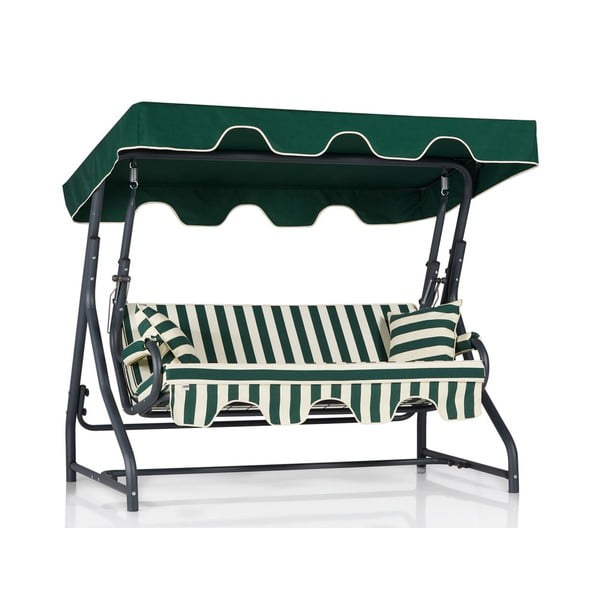 Zelena kovinska vrtna gugalnica Ruta 3 – Floriane Garden-image-1