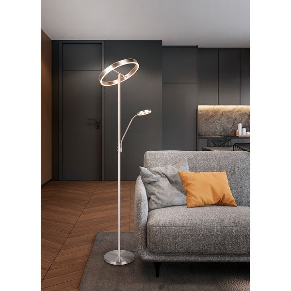 LED stoječa svetilka v srebrni barvi (višina 180 cm) Willis – Trio-image-1