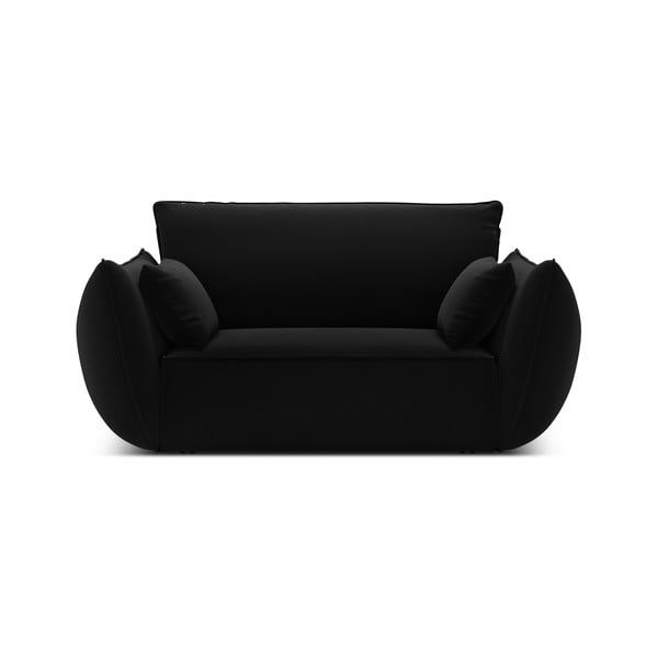 Črn žameten fotelj Vanda – Mazzini Sofas-image-2