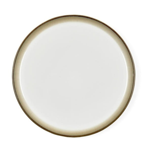 Kremno beli lončen plitev krožnik Bitz Mensa, premer 27 cm