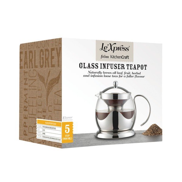 Čajnik s cedilom iz nerjavečega jekla Kitchen Craft, 900 ml-image-2