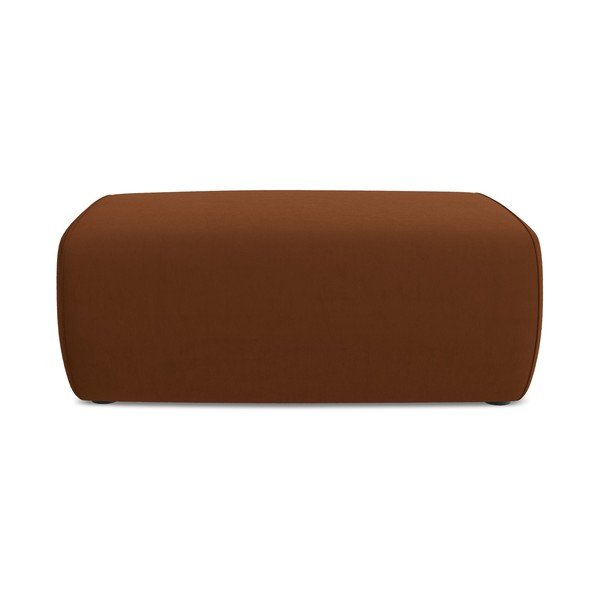 Žameten tabure v barvi terakote Kapua – Makamii