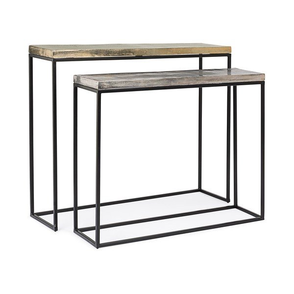 Kovinske stranske mizice v kompletu 2 ks 29x99 cm Amira – Bizzotto