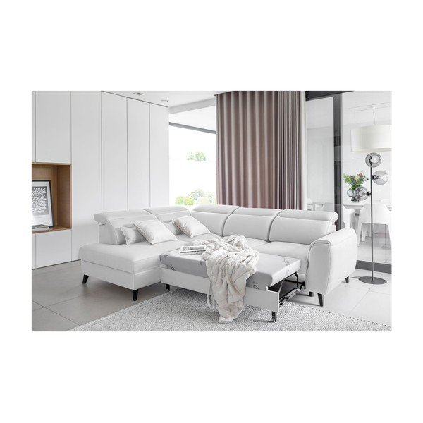 Bela žametna raztegljiva/s prostorom za shranjevanje kotna sedežna garnitura (levi kot/v obliki črke L) Noble – ELTAP-image-4