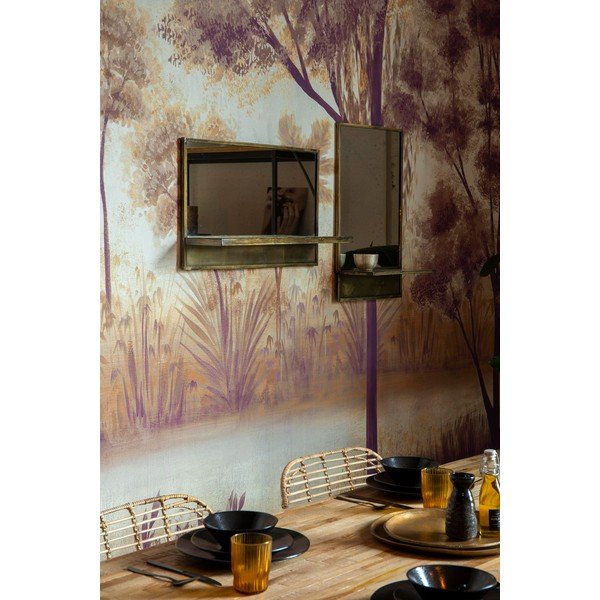 Stensko ogledalo s polico 37x61 cm Feyza – White Label-image-4