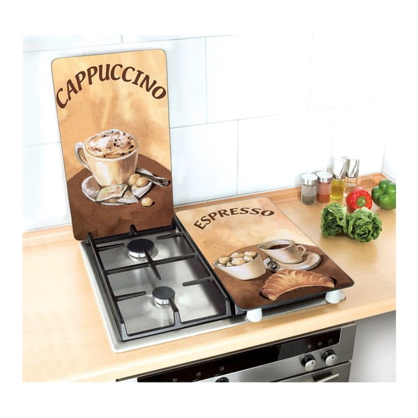 Komplet 2 steklenih zaščitnih plošč za štedilnik Wenko Coffee-image-1
