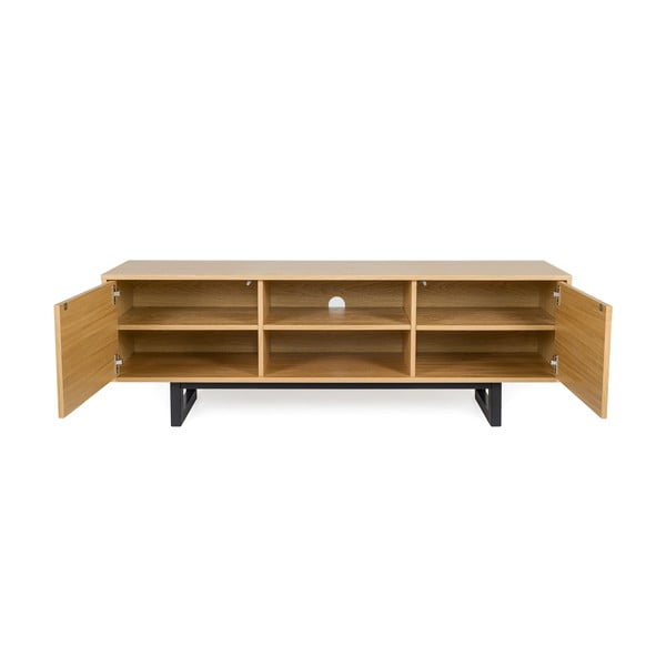 TV miza v hrastovem lesu Woodman Camden Herringbone-image-3