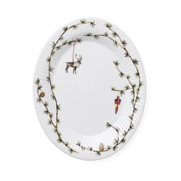 Porcelanast pladenj z božičnim motivom 27x34 cm Hammershøi Christmas – Kähler Design
