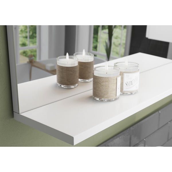 Stensko ogledalo z lučjo/s polico 76x75 cm – Germania-image-1