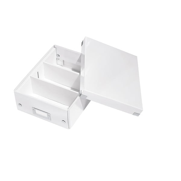 Bela kartonasta škatla za shranjevanje s pokrovom 22x28x10 cm Click&Store – Leitz