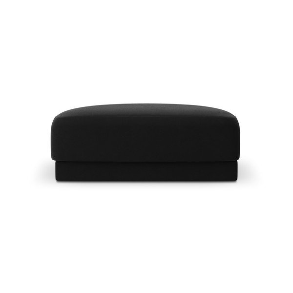 Črn žameten tabure Miley  – Micadoni Home-image-1