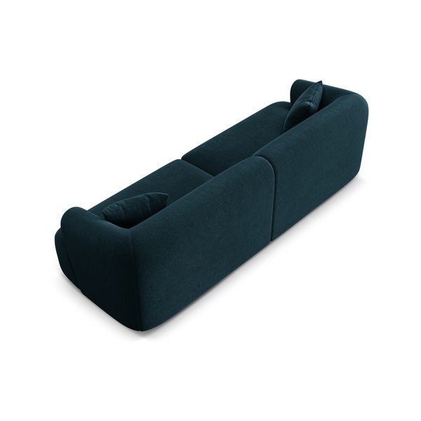 Modrozelena žametna sedežna garnitura 255 cm Campi – Cosmopolitan Design-image-4