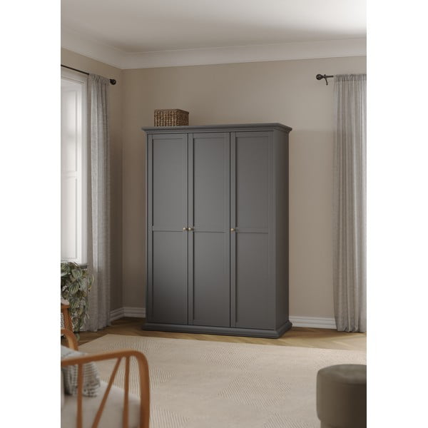 Siva garderobna omara 139x201 cm Paris – Tvilum-image-1