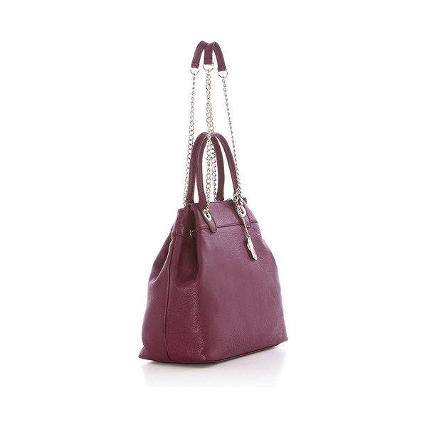 Bordo usnjena torbica Federica Bass Apollo-image-3