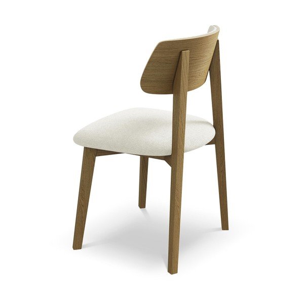 Kremno bel jedilni stol iz masivnega lesa Niu – Makamii-image-3