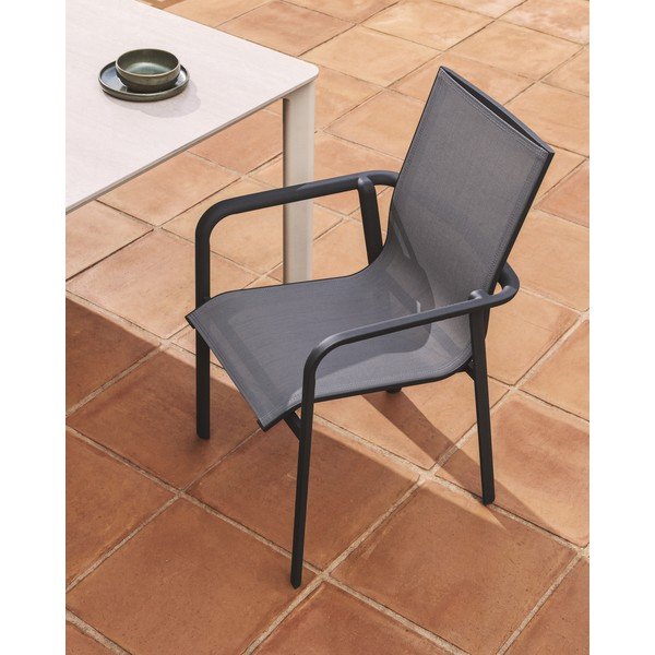 Siv vrtni stol Canea – Kave Home-image-1