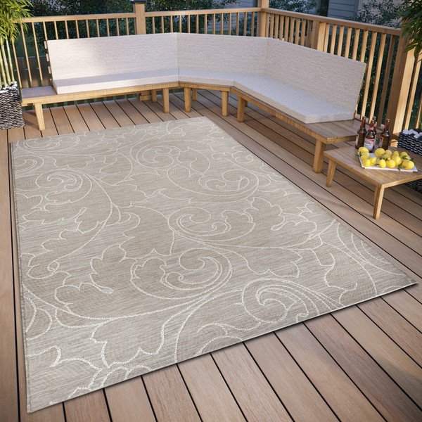 Bež zunanja preproga 77x150 cm Elina Beige – Hanse Home-image-1