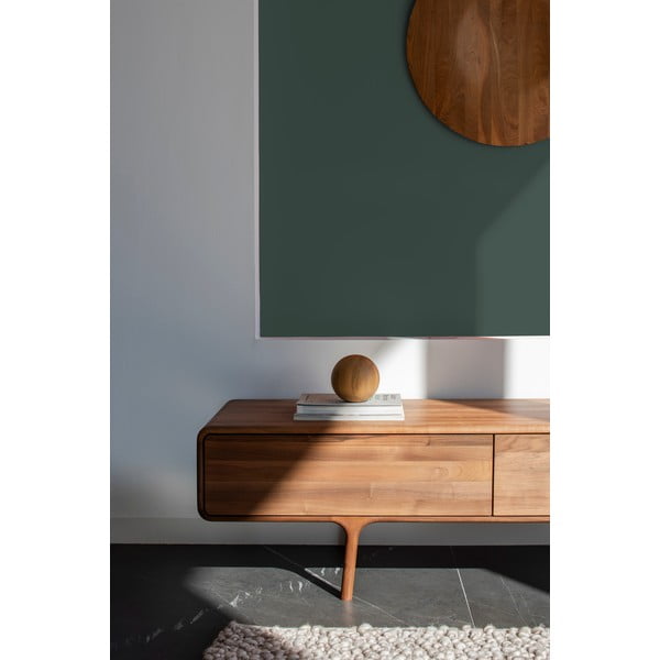 Rjava TV omarica iz masivnega oreha 220x45x45 cm Fawn – Gazzda-image-3