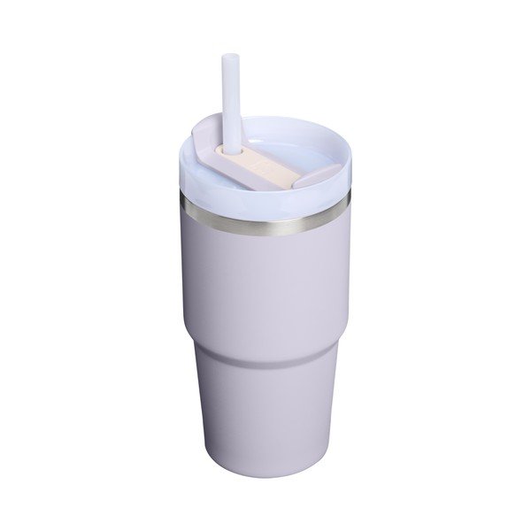 Svetlo vijolična termovka s slamico iz nerjavečega jekla 600 ml Quencher H2.O FlowState™ Tumbler Purple Dust – Stanley-image-2