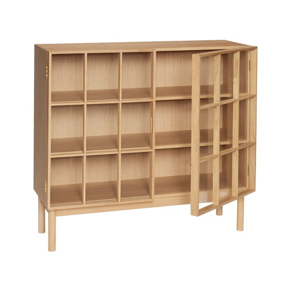 Vitrina iz hrastovega lesa 100x90 cm Shoji - Hübsch-image-4