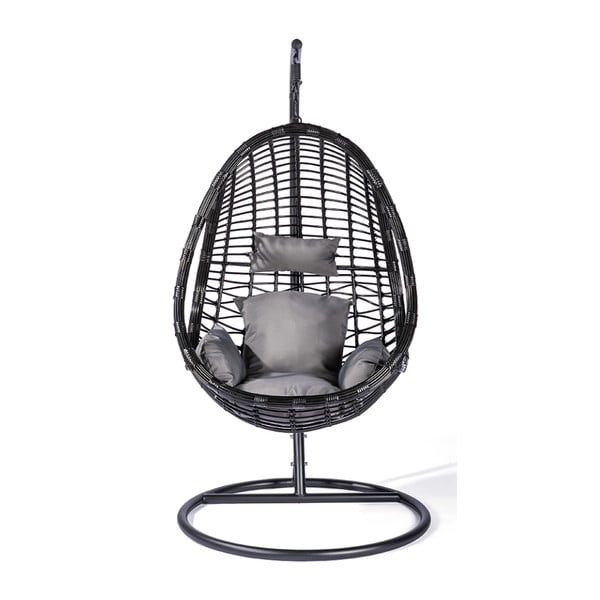 Temno siv viseči fotelj iz umetnega ratana Bonami Selection Tahiti-image-1