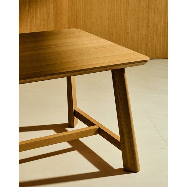 Jedilna miza z mizno ploščo v hrastovem dekorju 100x220 cm Idun – Kave Home-image-3