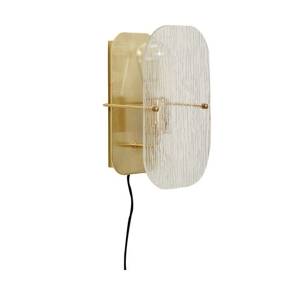 Medeninasta stenska svetilka z vtikačem Ruffle – Hübsch